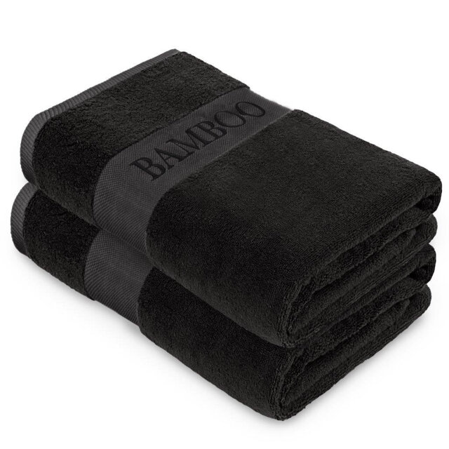 60% Rayon From Bamboo 40% Cotton Bath Towels - Set of 2