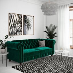 Dimmitt 3 Seater Velvet Sofa