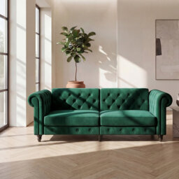 Dimmitt 3 Seater Velvet Sofa