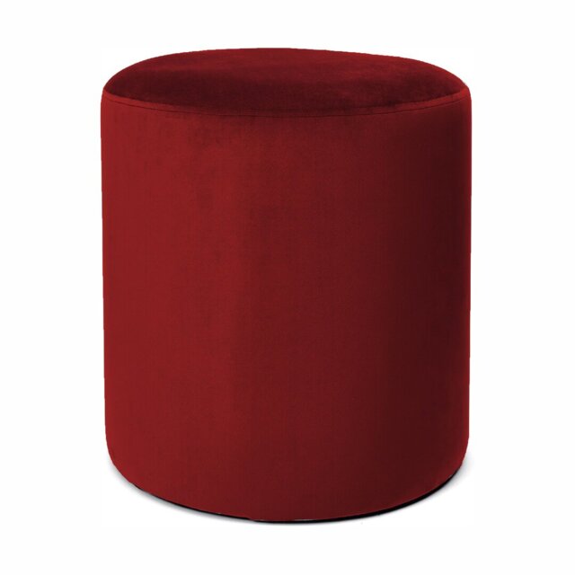 Hensel 28Cm Wide Velvet Round Pouffe Ottoman