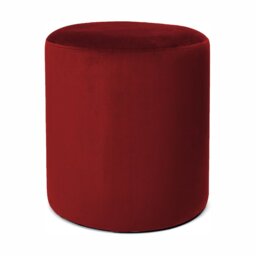 Hensel 28Cm Wide Velvet Round Pouffe Ottoman