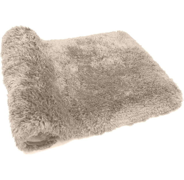 "Beige Microfiber Bath Mat - 17""x24"" - Non-Slip Rubber Backing - Extra Soft, Absorbent & Machine Washable - Bathroom/Bedroom/Laundry/Kitchen"