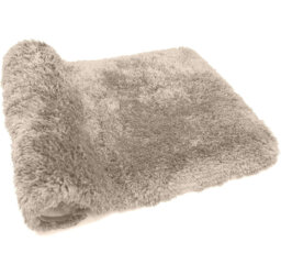 "Beige Microfiber Bath Mat - 17""x24"" - Non-Slip Rubber Backing - Extra Soft, Absorbent & Machine Washable - Bathroom/Bedroom/Laundry/Kitchen"