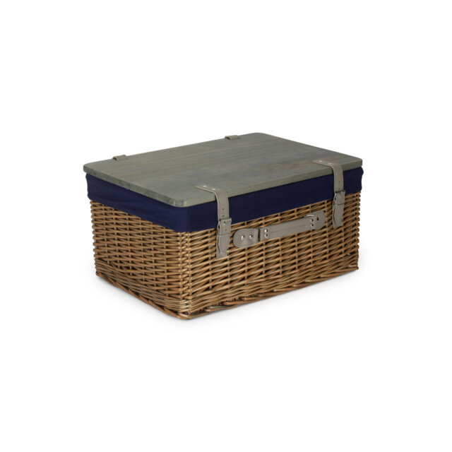 Wicker Gift or Storage Hamper with Lining