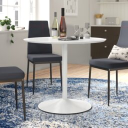 Dora Round Metal Base Dining Table