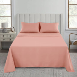 Percale Flat Sheet Solid Colour - Polycotton Single Double King Super King Size Easy Care - Machine Washable UK Yarn