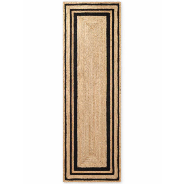 Hanse Home Jute Rug Jutta Robust & Durable, Natural Rug with Border for Living room, Bedroom, Dining room, Bedroom, Hallway