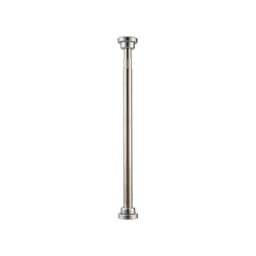 Natural Stainless Steel Adjustable 45cm to Bay Window Single Curtain Rod