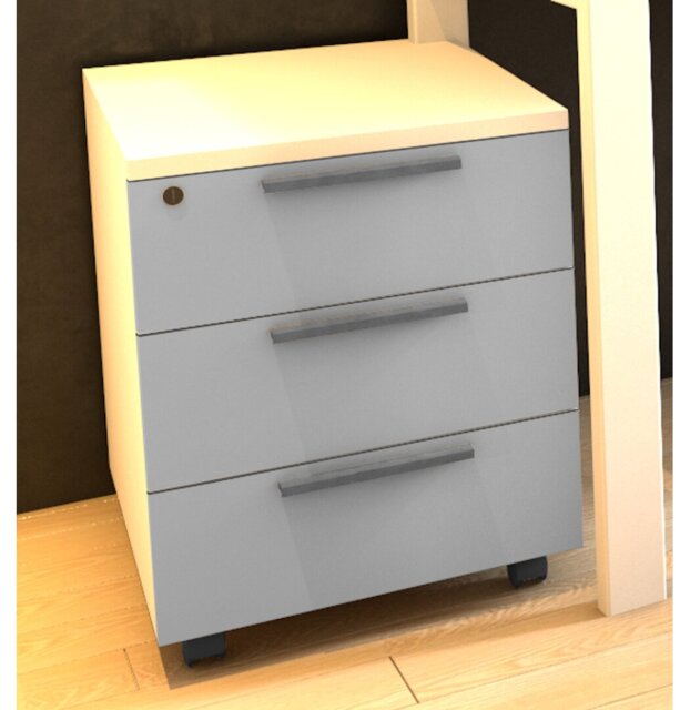 Favela 43cm Wide 3 -Drawer Mobile File Cabinet