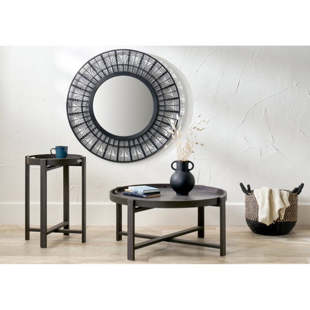 Bamboo / Rattan Round Wall Mirror