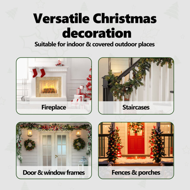 vidaXL Christmas Garland with 600 LEDs PVC
