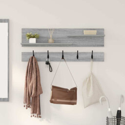 Wall-Mounted Coat Rack With Shelf 90 X 15 X 36 Cm