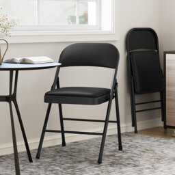 Set of 8 Metal Folding Dining Chairs, Portable Commercial Event Seats with Padded Seat & High Back, Stackable Space-Saving for Indoor & Outdoor Use