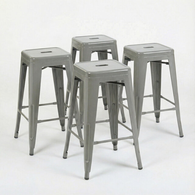Counter Stool with Metal Frame