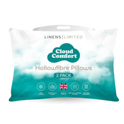 Linens Limited Soft Pillows, Made in the UK, Cloud Comfort, Soft and Firm with Orthopedic Support, Non-Allergenic Polycotton Polyester Hollowfibre, Ma