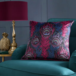 Dandy Peacock 100% Polyester Filled Cushion
