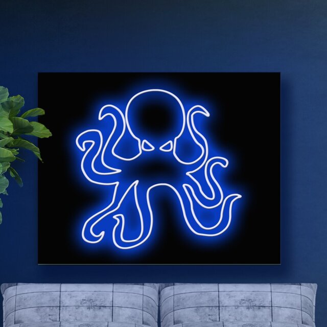 Neon Sign Light Octopus Home/Wall Decor