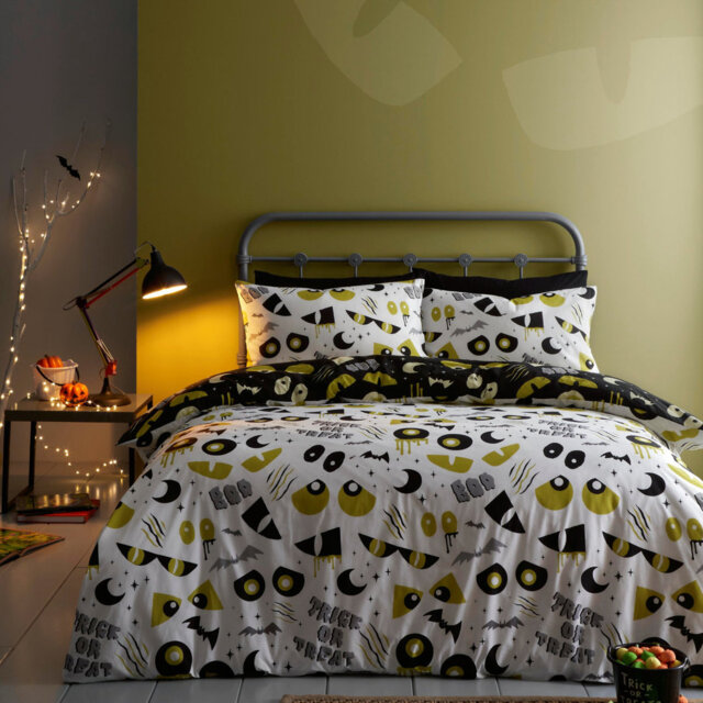Halloween Trick or Treat Cotton Rich Polycotton Duvet Cover Set