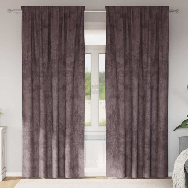 Curtain With Curtains 2 Pcs Velvet