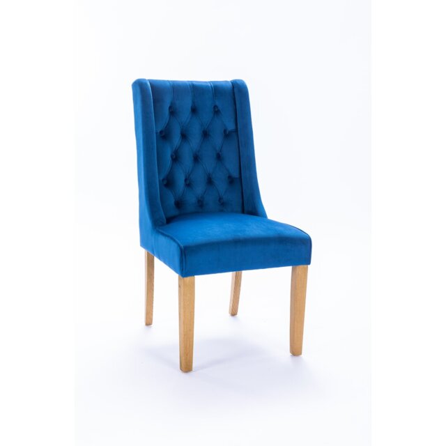 Mairead 48cm H Tufted Velvet Upholstered Wing Back Side Chair