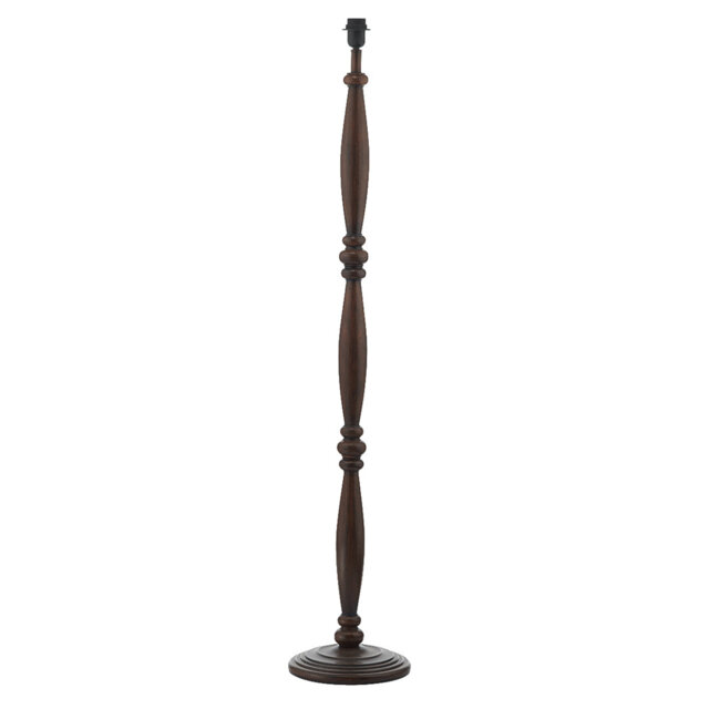 Maelynn 130cm Dark Wood Finish Traditional Floor Lamp