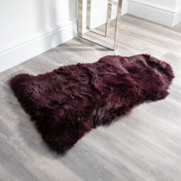Orcutt Handmade Sheepskin Purple Rug