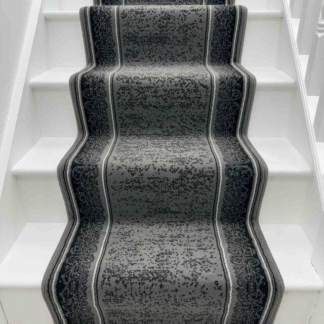Tribal Dark Grey Stair Runner â Soft & Durable Carpet Runner for Stairs & Staircases, Multiple Lengths