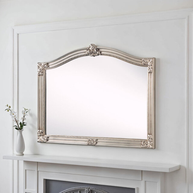 Kernberry Carved Arched Overmantle Accent Mirror