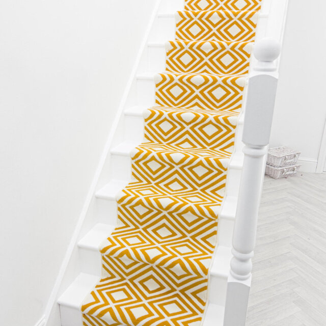 Kilim Ochre Stair Runner â Soft & Durable Carpet Runner for Stairs & Staircases, Multiple Lengths