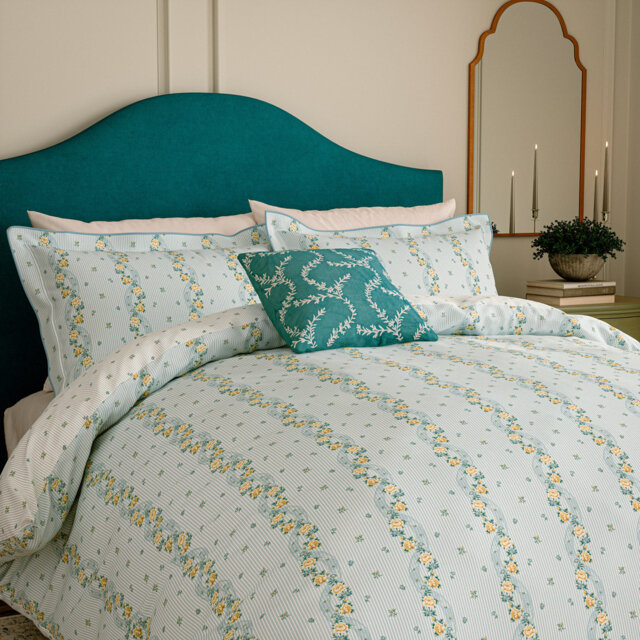 Chinese Magpie Cotton Floral Duvet Cover Set