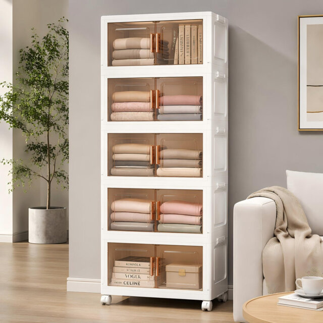 Stackable Storage Containers Box with Wheels