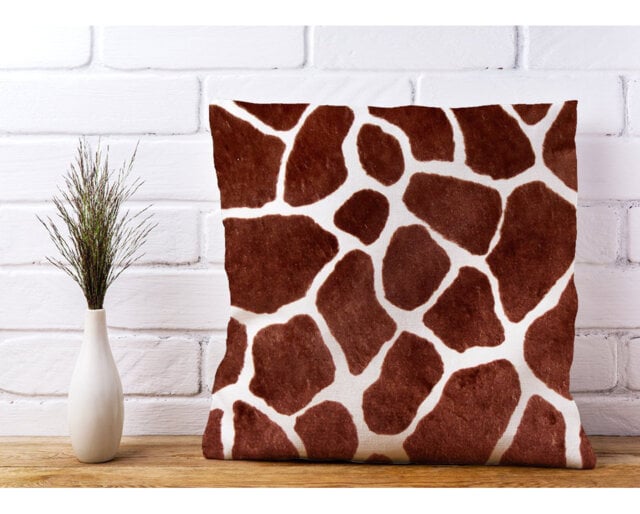 Moraga Giraffe Spots Print Animal Print Scatter Cushion with Filling