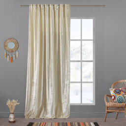 Blackout Thermal with Liner Extra Long & Extra Wide Shiny Velvet Decorative Curtain Panel