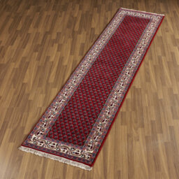 Mir Hand Knotted Wool Red Rug