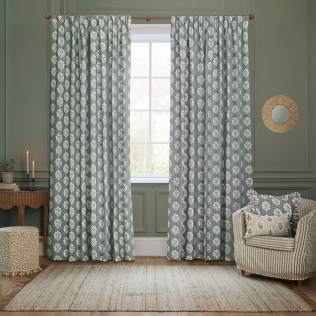 Sessile Leaf Room Darkening Curtain Panel Pair