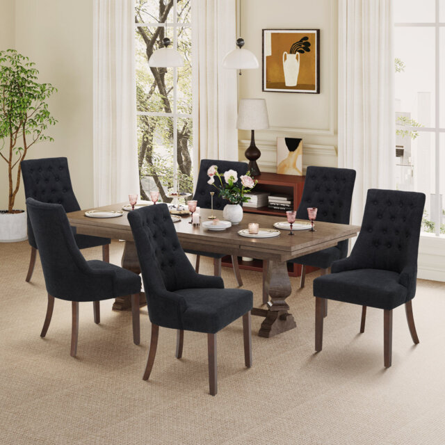 51cm H Tufted Fabric Upholstered Side Chair