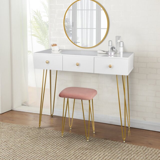 Valor Dressing Table Set with Mirror by Wayfair | uFurnish.com Valor Dressing Table Set with Mirror by Wayfair | uFurnish.com