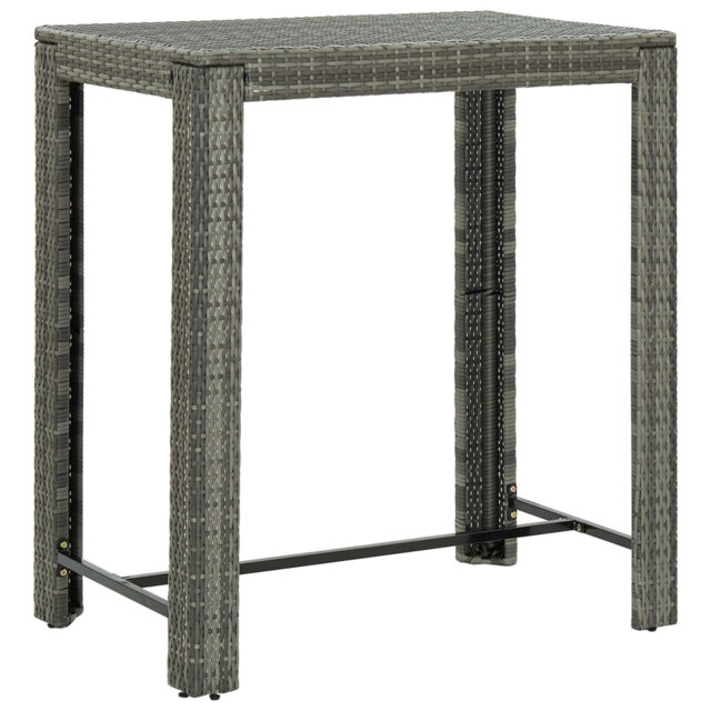 Adhithya Rectangular Metal Outdoor Bar Table , cm W 60.5cm cm D