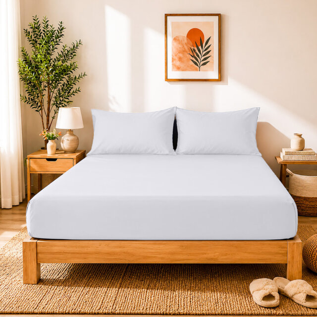40cm Extra Deep Fitted Sheet - Luxury Microfiber Deep Pocket Bed Sheet Secure Fit