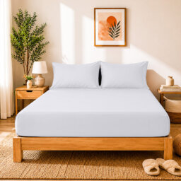 40cm Extra Deep Fitted Sheet - Luxury Microfiber Deep Pocket Bed Sheet Secure Fit