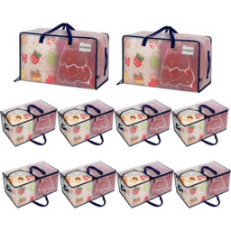 10 Pack Moving Bags And Large Christmas Decoration Storage Bins With Lids. Alternative To Moving Boxes, Packing Supplies For College. Heavy Duty Totes