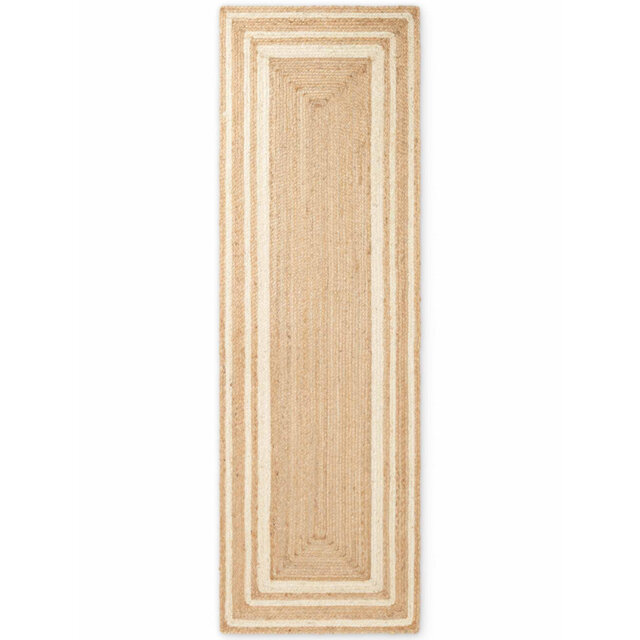 Hanse Home Jute Rug Jutta Robust & Durable, Natural Rug with Border for Living room, Bedroom, Dining room, Bedroom, Hallway