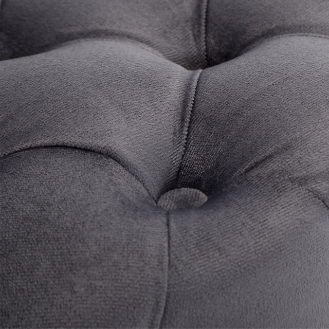 Dion 50cm Wide Velvet Tufted Square Solid Colour Cocktail Ottoman