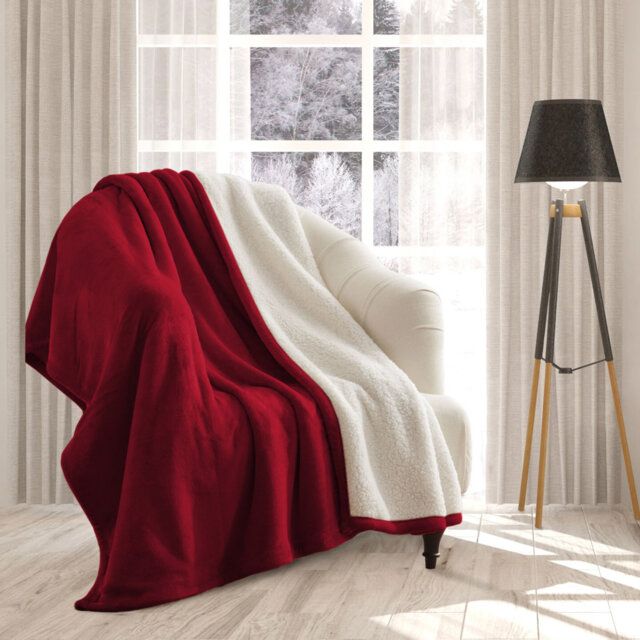 Reversible Sherpa Fleece Blanket - Ultra-Soft, Warm & Cozy All-Season Comfort