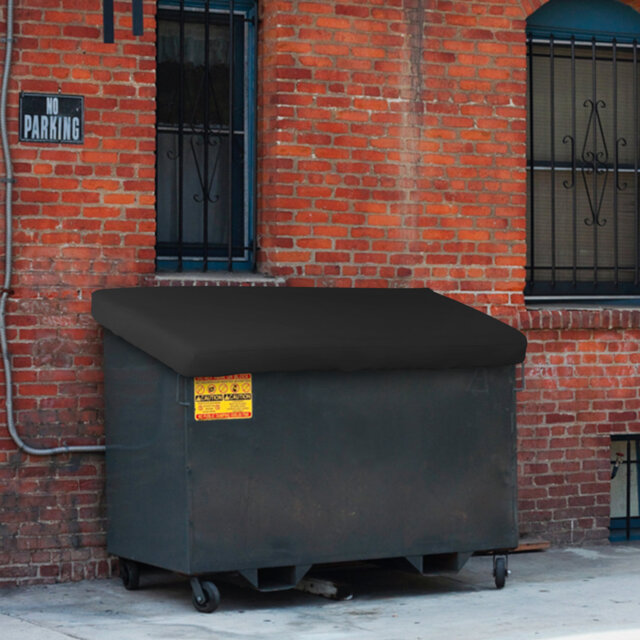 Heavy Duty Multipurpose Outdoor Dumpster Cover, Durable & UV Resistant Waterproof Trash Can Cover