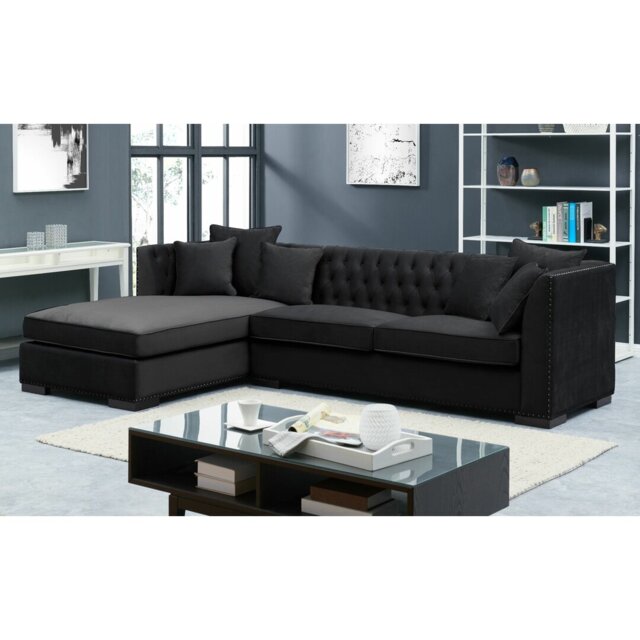 Melanie 4 Seater Velvet Corner Sofa