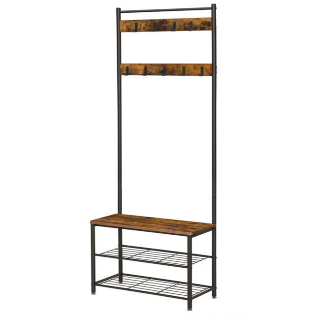 Aaditiya Steel 9 - Hook Freestanding Coat Stand Storage