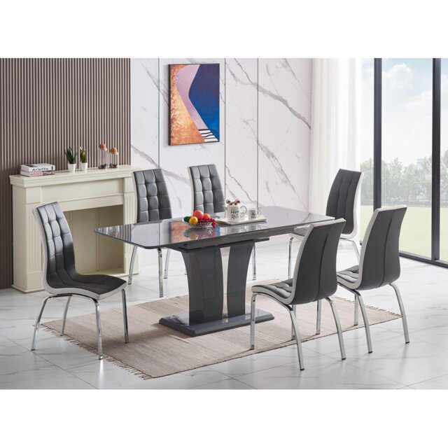 Abiral 6 - Person Butterfly Leaf Dining Set