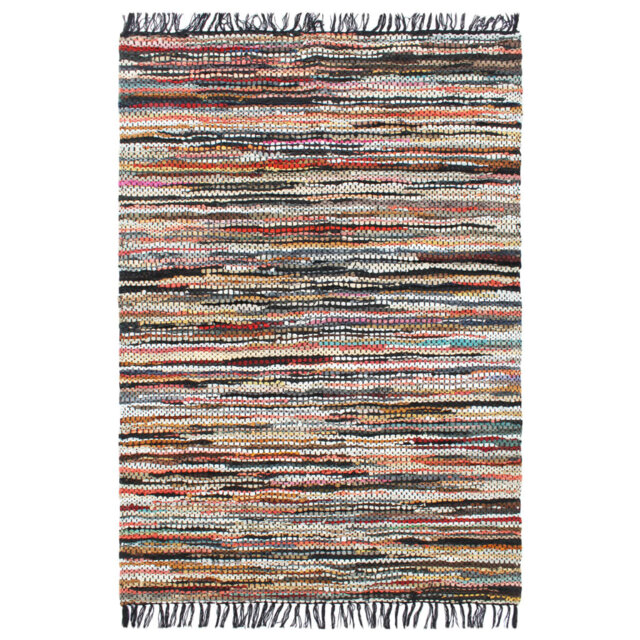 Indian Collection Striped Handmade Handwoven Multi Colour Area Rug