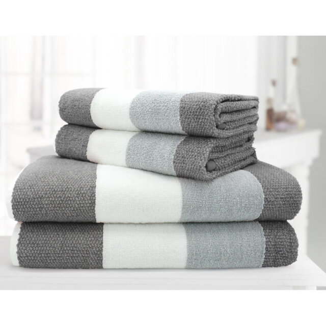 Dilan 100 Percent Cotton Weston Stripe Hand Towel